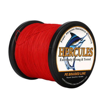 HERCULES 500M 547Yds Red 10lb-420lb PE Braid Fishing Line 12 Strands HERCULES
